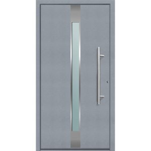Aluminium Sicherheits-Haustür Rimini Superior 60 mm grau 100 x 210 cm Anschlag rechts inkl Griffset Aluminium Sicherheits-Haustür Rimini Superior 60 mm grau 100 x 210 cm Anschlag rechts inkl Griffset