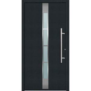 Aluminium Sicherheits-Haustür Ferrara Superior 60 mm anthrazit 100 x 210 cm Anschlag rechts inkl Griffset Aluminium Sicherheits-Haustür Ferrara Superior 60 mm anthrazit 100 x 210 cm Anschlag rechts inkl Griffset