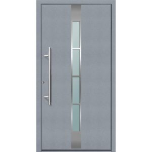 Aluminium Sicherheits-Haustür Ferrara Superior 60 mm grau 100 x 210 cm Anschlag links inkl Griffset Aluminium Sicherheits-Haustür Ferrara Superior 60 mm grau 100 x 210 cm Anschlag links inkl Griffset
