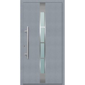 Aluminium Sicherheits-Haustür Ferrara Exklusiv 75 mm grau 100 x 210 cm Anschlag links inkl Griffset Aluminium Sicherheits-Haustür Ferrara Exklusiv 75 mm grau 100 x 210 cm Anschlag links inkl Griffset