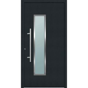 Aluminium Sicherheits-Haustür Ravenna Superior 60 mm anthrazit 100 x 210 cm Anschlag links inkl Griffset