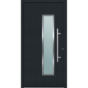 Aluminium Sicherheits-Haustür Ravenna Superior 60 mm anthrazit 100 x 210 cm Anschlag rechts inkl Griffset