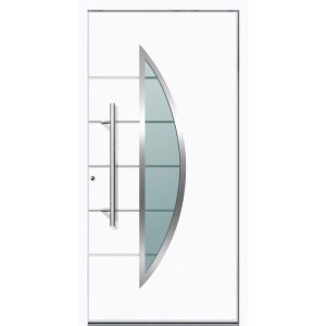 Aluminium Sicherheits-Haustür Sassari Superior 60 mm weiß 100 x 210 cm Anschlag links inkl Griffset Aluminium Sicherheits-Haustür Sassari Superior 60 mm weiß 100 x 210 cm Anschlag links inkl Griffset