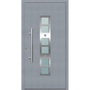 Aluminium Sicherheits-Haustür Pisa Exklusiv 75 mm grau 100 x 210 cm Anschlag links inkl Griffset Aluminium Sicherheits-Haustür Pisa Exklusiv 75 mm grau 100 x 210 cm Anschlag links inkl Griffset