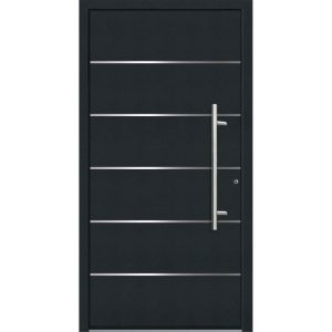 Aluminium Sicherheits-Haustür Livorno Superior 60 mm anthrazit 100 x 210 cm Anschlag rechts inkl Griffset