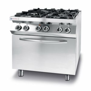 HENDI Gaskocher 4 Brenner 19 kW mit Konvektionsofen GN1/1 HENDI Gaskocher 4 Brenner 19 kW mit Konvektionsofen GN1/1