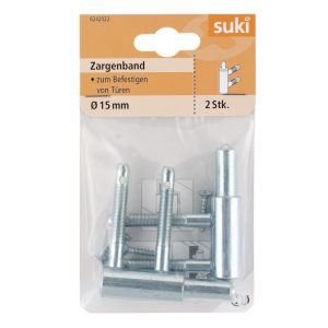 Suki Einbohrband-Unterteil Stahl 15 mm 2 Stifte 2 Stück Suki Einbohrband-Unterteil Stahl 15 mm 2 Stifte 2 Stück