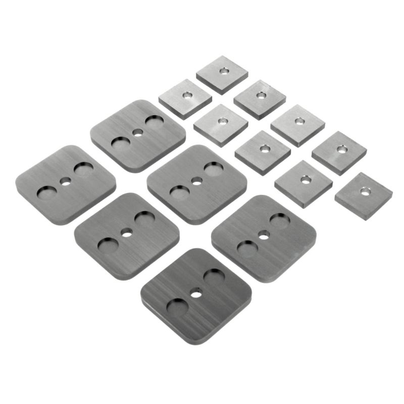 Wandabstand-Set NOVA 418 Edelstahl-Optik matt