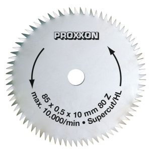 Proxxon Micromot Kreissägeblatt Super-Cut Durchmesser 85 x 0,5 x 10 mm 80 Zähne Proxxon Micromot Kreissägeblatt Super-Cut Durchmesser 85 x 0,5 x 10 mm 80 Zähne