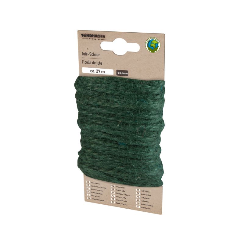 Windhager Jute-Schnur 27m grün