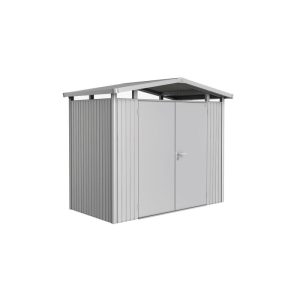 Biohort Gerätehaus Panorama Größe P1 silber-metallic mit Doppeltür Biohort Gerätehaus Panorama Größe P1 silber-metallic mit Doppeltür