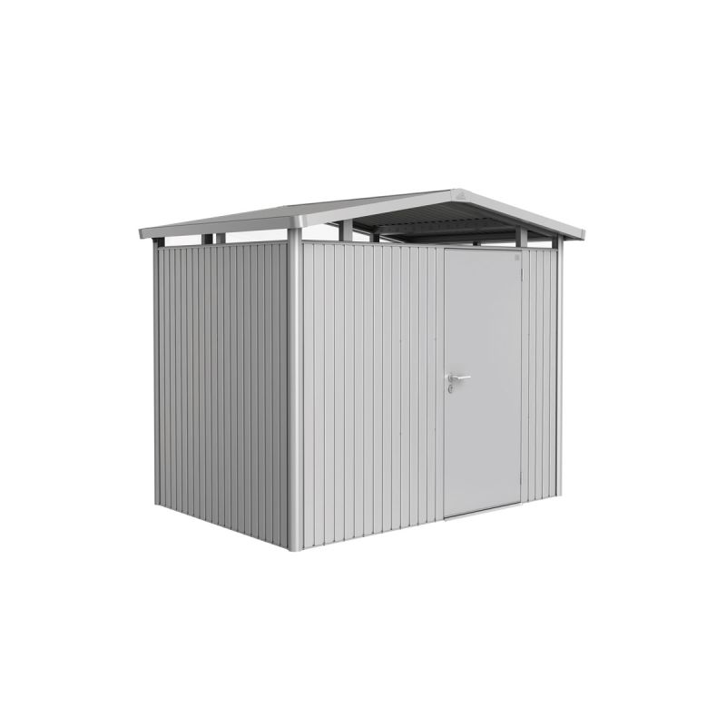 Biohort Gerätehaus Panorama Größe P2 silber-metallic mit Standardtür