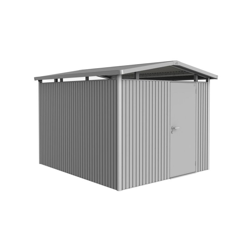 Biohort Gerätehaus Panorama Größe P5 silber-metallic mit Standardtür