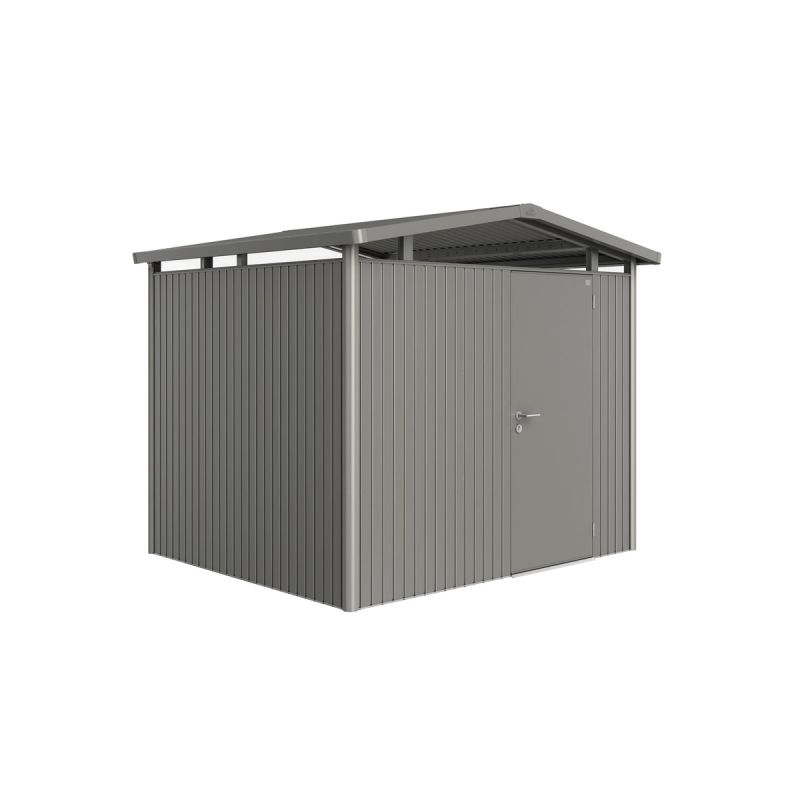 Biohort Gerätehaus Panorama Größe P3 quarzgrau- metallic mit Standardtür
