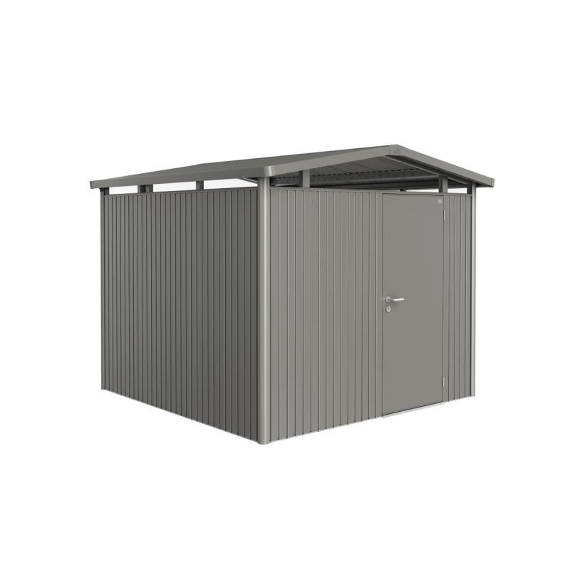 Biohort Gerätehaus Panorama Größe P4 quarzgrau- metallic mit Standardtür