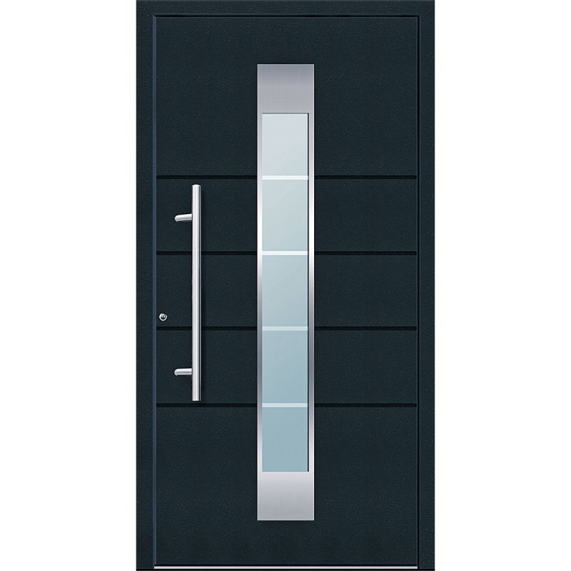 Aluminium-Sicherheitshaustür Turin/Venedig anthrazit