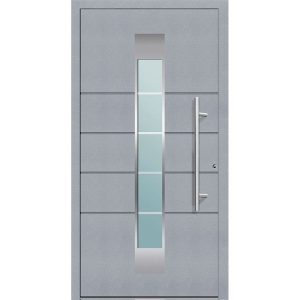Aluminium-Haustür Turin anthrazit rechts auf Maß Aluminium-Haustür Turin anthrazit rechts auf Maß