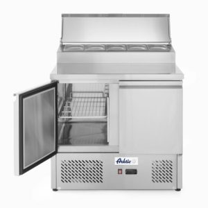ARKTIC Kühltisch 2 Türen mit Kühlvitrine 300L, Breite 900mm ARKTIC Kühltisch 2 Türen mit Kühlvitrine 300L, Breite 900mm