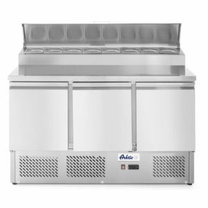 ARKTIC Kühltisch 3 Türen mit Kühlvitrine 380L, Breite 1365mm ARKTIC Kühltisch 3 Türen mit Kühlvitrine 380L, Breite 1365mm