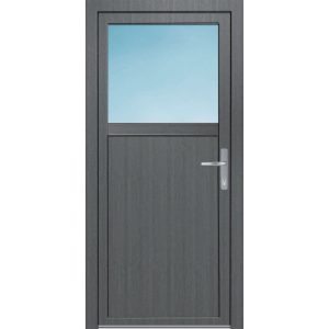 Kunststoff-Nebeneingangstür F02/F02 Easy R grau 98 x 200 cm Kunststoff-Nebeneingangstür F02/F02 Easy R grau 98 x 200 cm