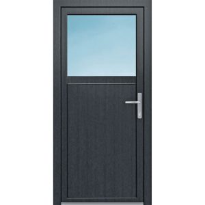 Kunststoff-Nebeneingangstür F02/F02 Easy R anthrazit 98 x 200 cm Kunststoff-Nebeneingangstür F02/F02 Easy R anthrazit 98 x 200 cm