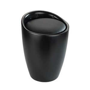 Wenko Hocker Candy schwarz mit Wäschesack Wenko Hocker Candy schwarz mit Wäschesack