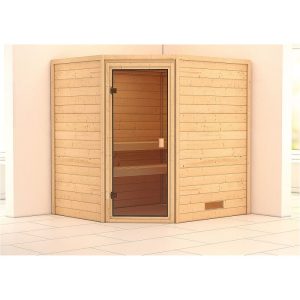 Karibu Sauna Elea naturbelassen ohne Ofen ohne Dachkranz