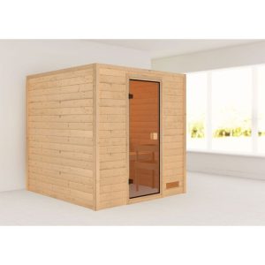 Karibu Sauna Jara naturbelassen ohne Ofen ohne Dachkranz