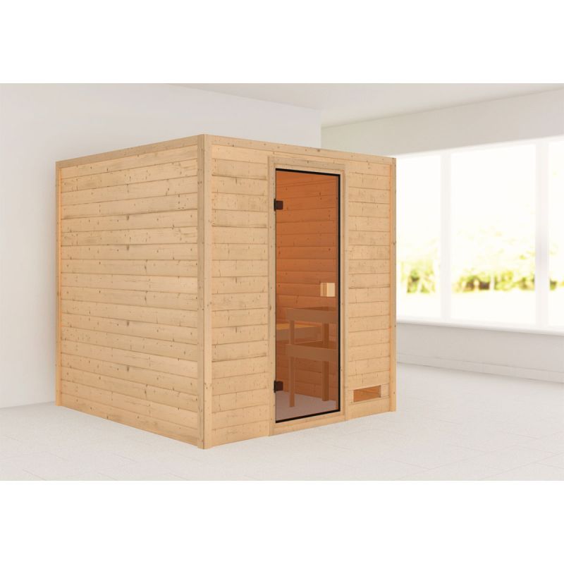 Karibu Sauna Jara naturbelassen ohne Ofen ohne Dachkranz