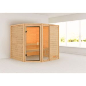 Karibu Sauna Tabea naturbelassen ohne Ofen ohne Dachkranz