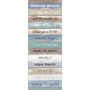 Canvas-Art Familienregeln 30 x 80 cm Canvas-Art Familienregeln 30 x 80 cm