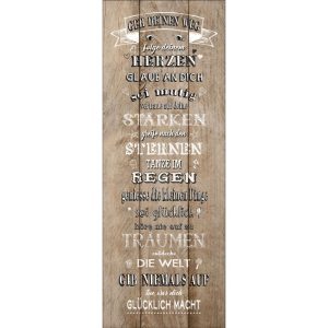 Canvas-Art Spruch 30 x 80 cm