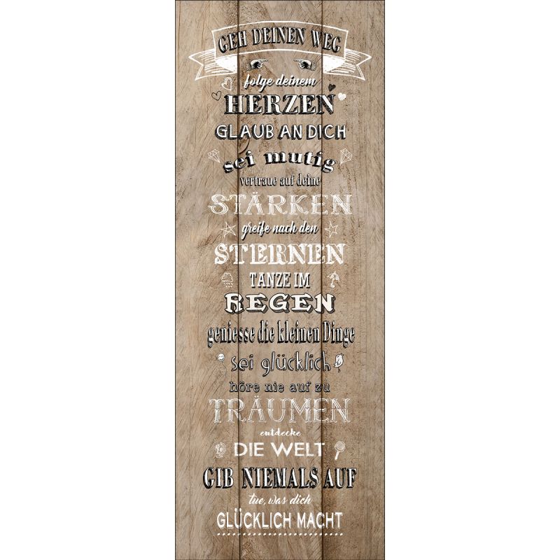 Canvas-Art Spruch 30 x 80 cm