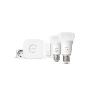 Philips Hue Starter-Set White und Color Ambiance 2 x LED-Lampe E27 Bridge Dimmschalter Smart Plug