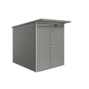 Biohort Gerätehaus AvantGarde A2 quarzgrau metallic mit Doppeltür schmal Biohort Gerätehaus AvantGarde A2 quarzgrau metallic mit Doppeltür schmal
