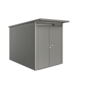 Biohort Gerätehaus AvantGarde A3 quarzgrau metallic mit Doppeltür schmal Biohort Gerätehaus AvantGarde A3 quarzgrau metallic mit Doppeltür schmal