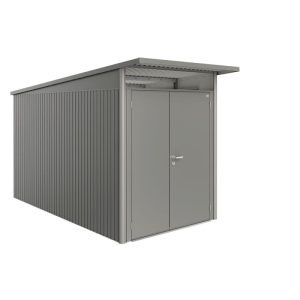 Biohort Gerätehaus AvantGarde A4 quarzgrau metallic mit Doppeltür schmal Biohort Gerätehaus AvantGarde A4 quarzgrau metallic mit Doppeltür schmal
