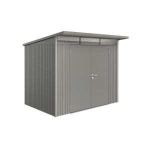 Biohort Gerätehaus AvantGarde A5 quarzgrau metallic mit Doppeltür Biohort Gerätehaus AvantGarde A5 quarzgrau metallic mit Doppeltür