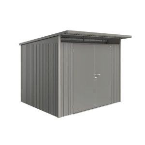 Biohort Gerätehaus AvantGarde A6 quarzgrau metallic mit Doppeltür Biohort Gerätehaus AvantGarde A6 quarzgrau metallic mit Doppeltür