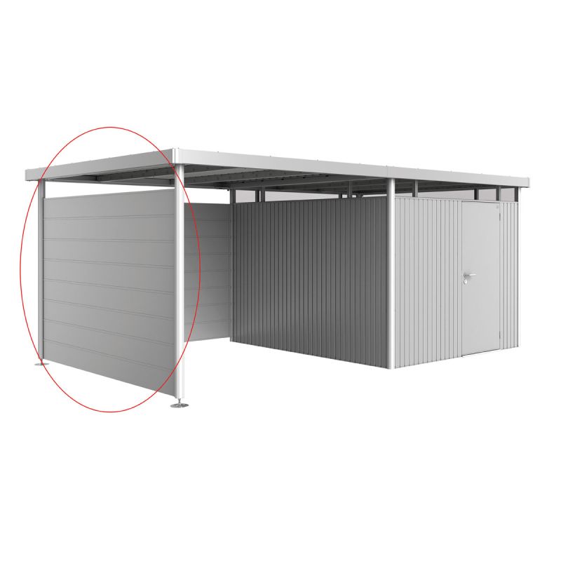 Biohort Seitenwand für Seitendach zu Gerätehaus HighLine H5 silber-metallic