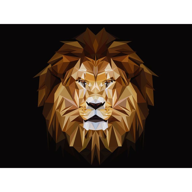 Canvas-Art Löwe abstrakt 90 x 120 cm