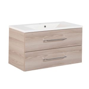 Fackelmann Waschtisch-Set B.clever 90 x 51 x 46 cm Alaska-Esche Fackelmann Waschtisch-Set B.clever 90 x 51 x 46 cm Alaska-Esche