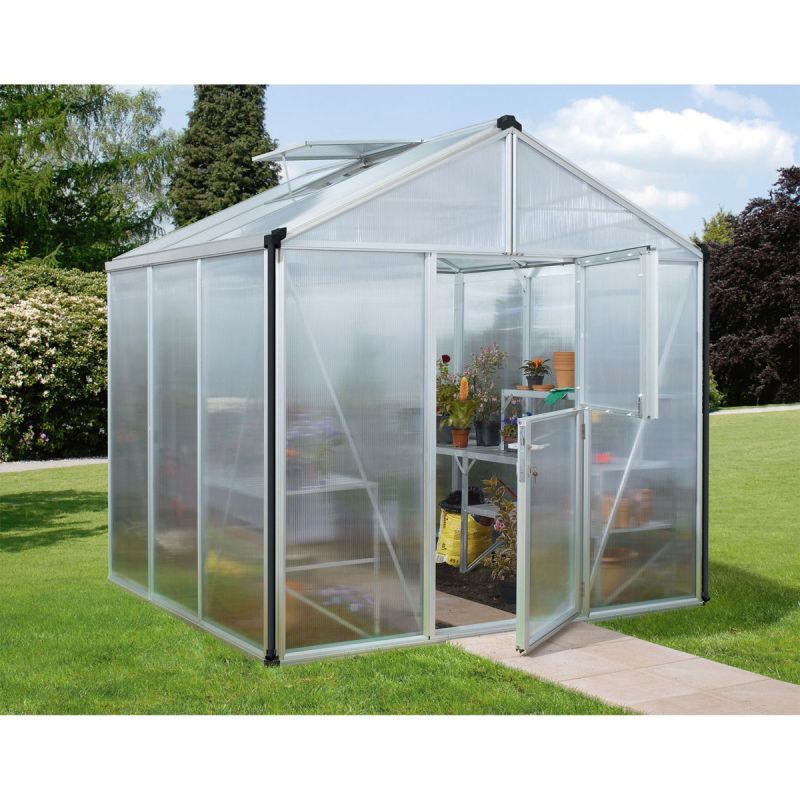 Vitavia Gewächshaus Zeus 6200 6,2m² 10 mm HKP silber
