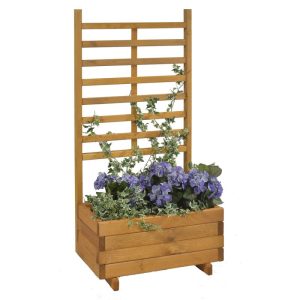 Gaspo Blumenkasten Gmunden mit Spalier honig 68 x 37 x 136 cm Gaspo Blumenkasten Gmunden mit Spalier honig 68 x 37 x 136 cm