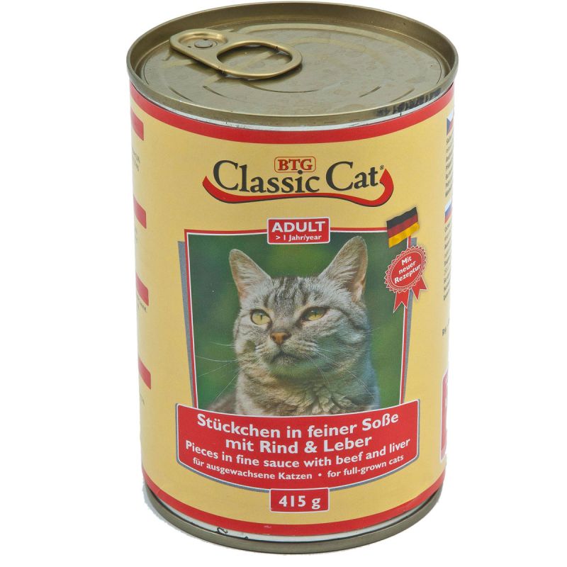 Classic Cat Katzenfutter Rind und Leber in Soße 415 g