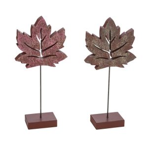 Kunstgewerbe Gehlmann Holzaufsteller Blatt 2 Farben12 x 27 cm Kunstgewerbe Gehlmann Holzaufsteller Blatt 2 Farben12 x 27 cm
