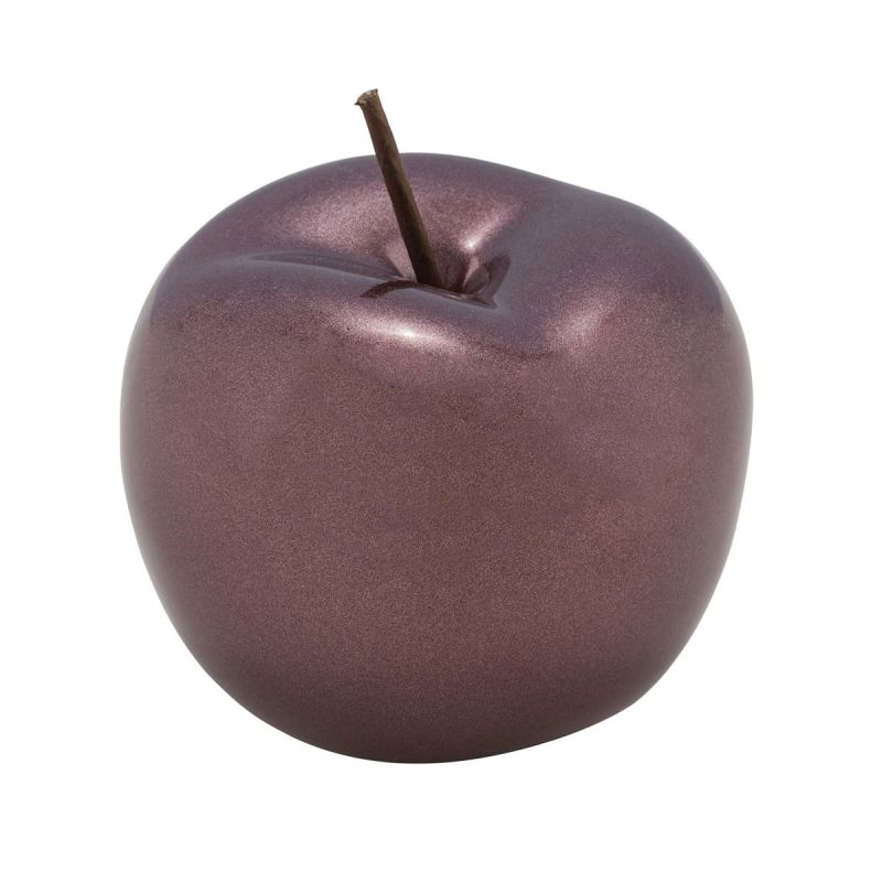 Keramik-Apfel Durchmesser 15 x 12,5 cm beere-matt