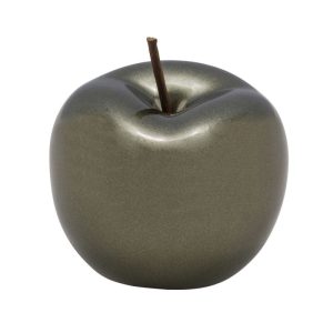 Keramik-Apfel Durchmesser 12 x 9,5 cm dunkelgrün-matt Keramik-Apfel Durchmesser 12 x 9,5 cm dunkelgrün-matt