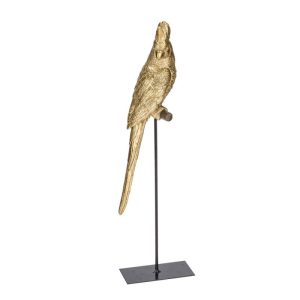 Metallaufsteller Kakadu 14 x 58 x 14 cm gold-schwarz Metallaufsteller Kakadu 14 x 58 x 14 cm gold-schwarz