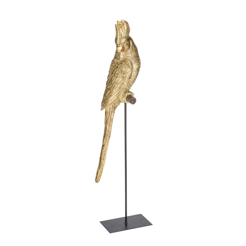 Metallaufsteller Kakadu 11 x 62 x 15 cm gold-schwarz